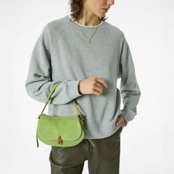 Coccinelle Magie Suede Bimaterial Mini Guacamole Women Coccinelle Top Handle Bag Coccinelle Magie Suede Bimaterial Mini Guacamole Women Coccinelle Top Handle Bag