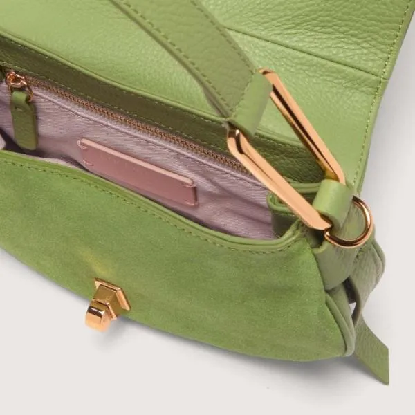 Coccinelle Magie Suede Bimaterial Mini Guacamole Women Coccinelle Top Handle Bag Coccinelle Magie Suede Bimaterial Mini Guacamole Women Coccinelle Top Handle Bag