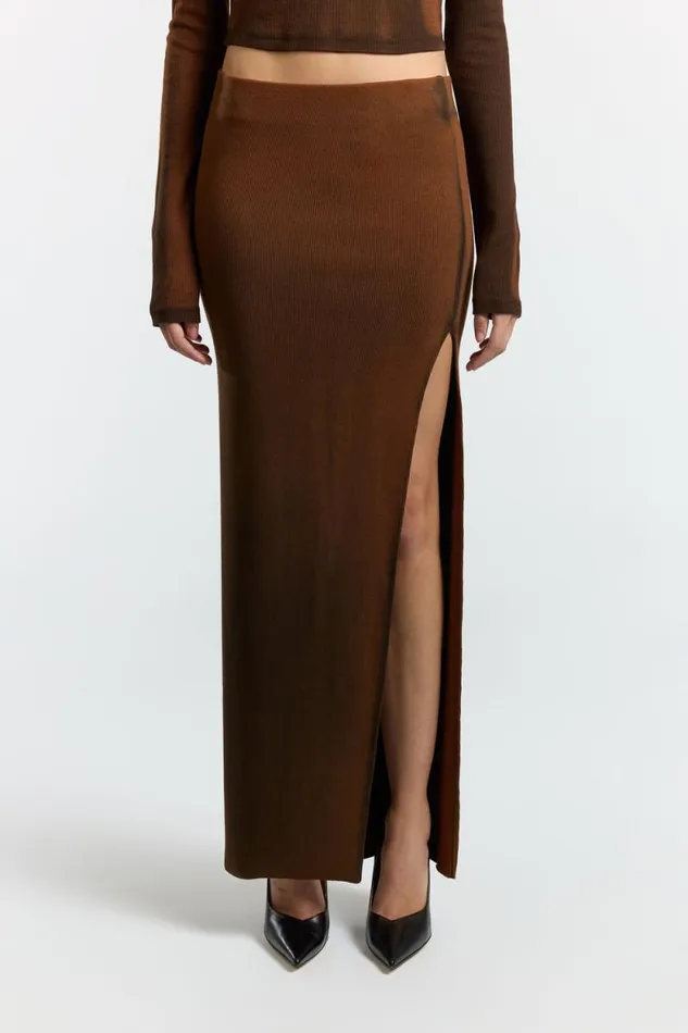 COTTON CITIZEN SKIRTS Verona Maxi Skirt Chestnut Cast 8211 Women