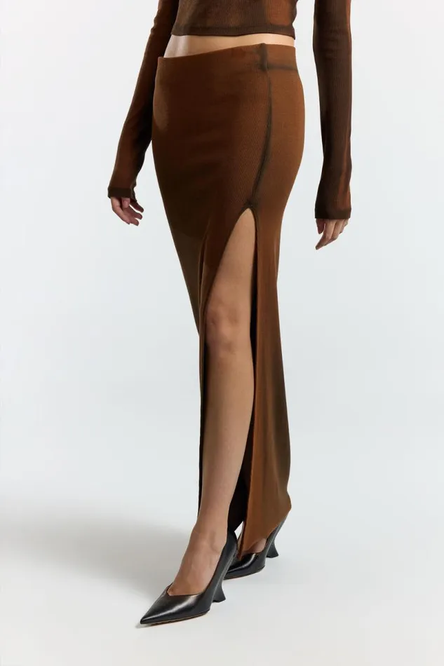 COTTON CITIZEN SKIRTS Verona Maxi Skirt Chestnut Cast 8211 Women