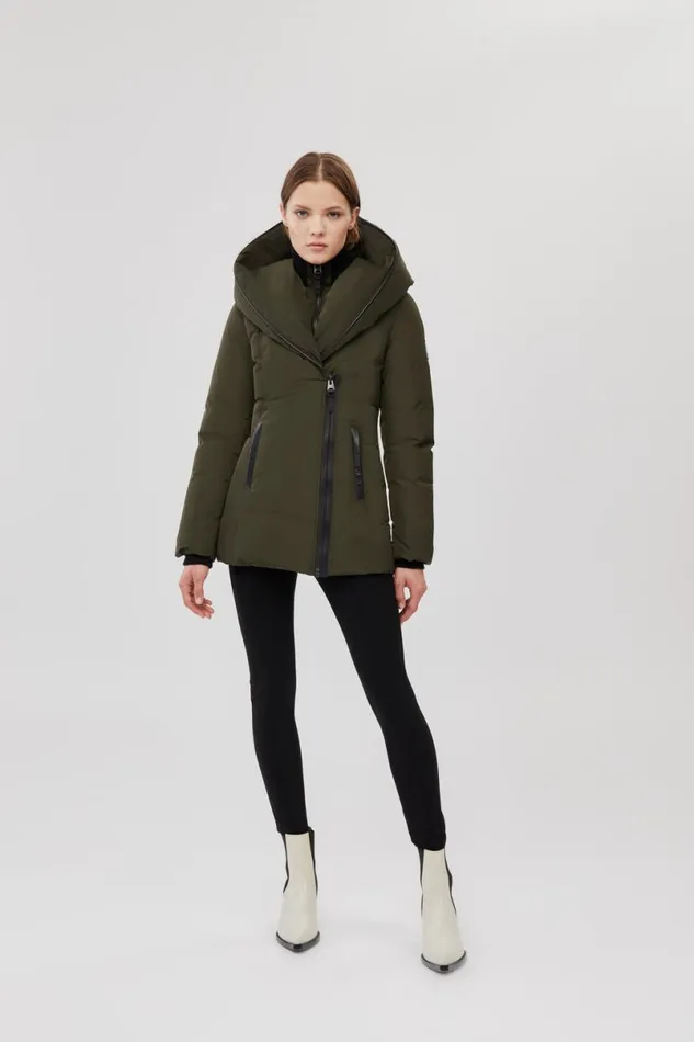 Downs and Jackets Women Mackage ADALI Down Coat With Signature Mackage Collar Black