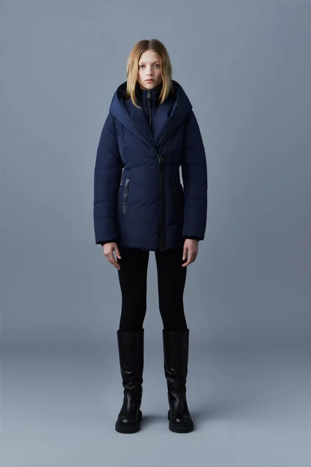 Downs and Jackets Women Mackage ADALI Down Coat With Signature Mackage Collar Black