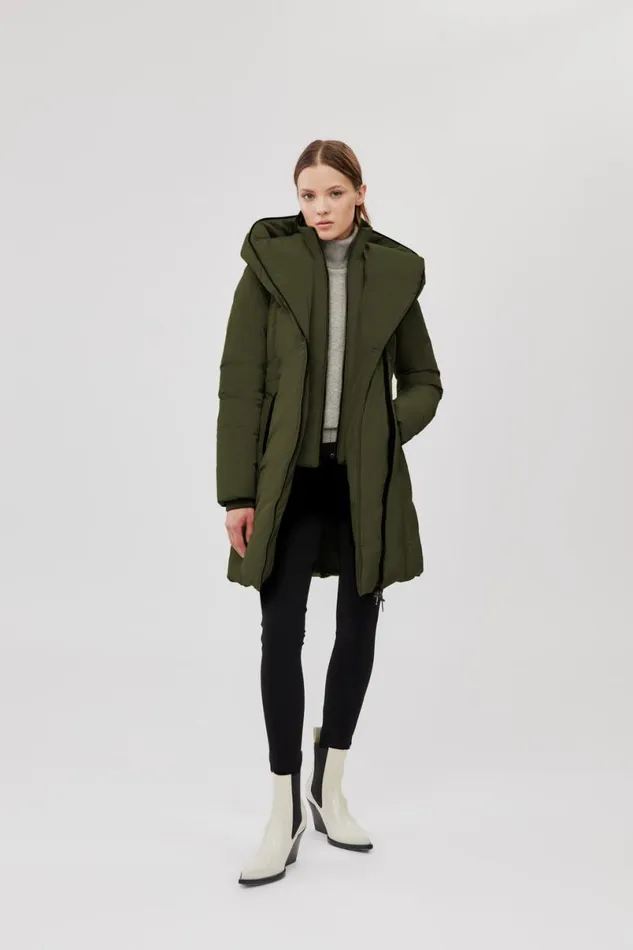 Downs and Jackets Women Mackage ADALI Down Coat With Signature Mackage Collar Black