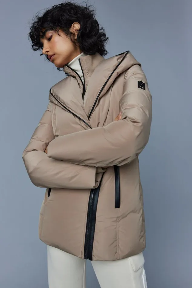 Downs and Jackets Women Mackage ADALI Down Coat With Signature Mackage Collar Black