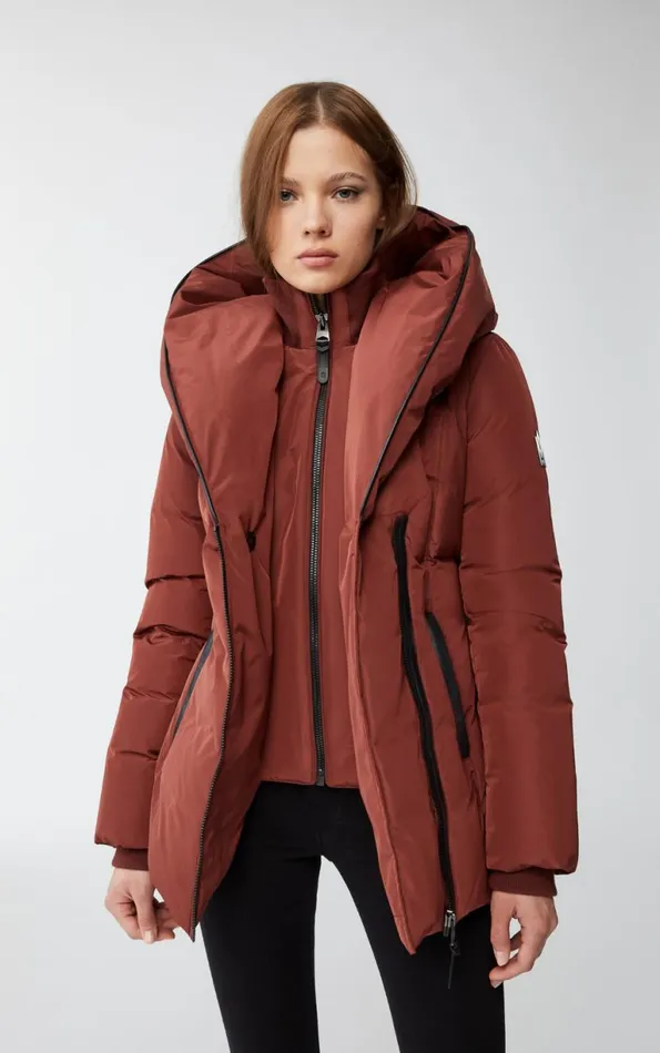 Downs and Jackets Women Mackage ADALI Down Coat With Signature Mackage Collar Black