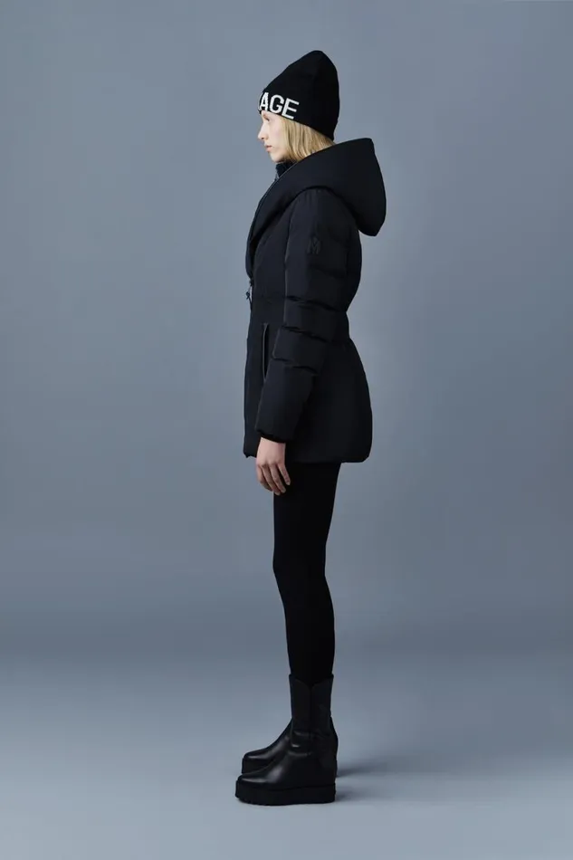 Downs and Jackets Women Mackage ADALI Down Coat With Signature Mackage Collar Black