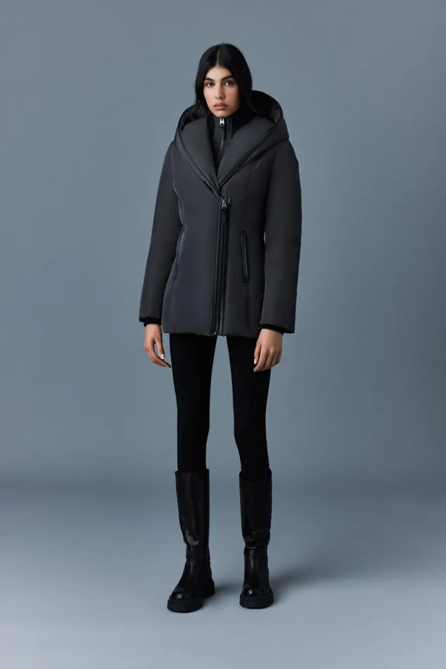 Downs and Jackets Women Mackage ADALI Down Coat With Signature Mackage Collar Black