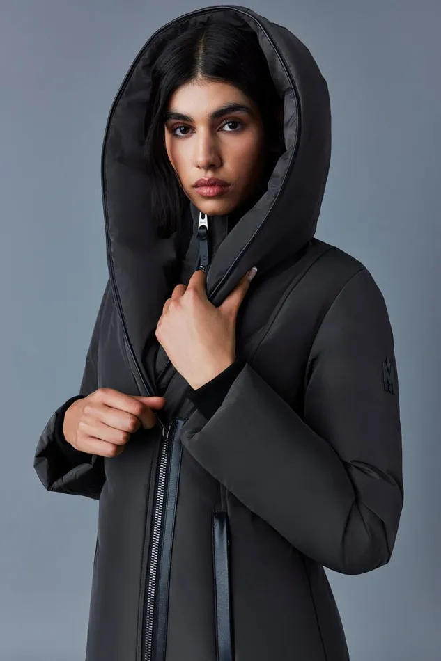 Downs and Jackets Women Mackage ADALI Down Coat With Signature Mackage Collar Black