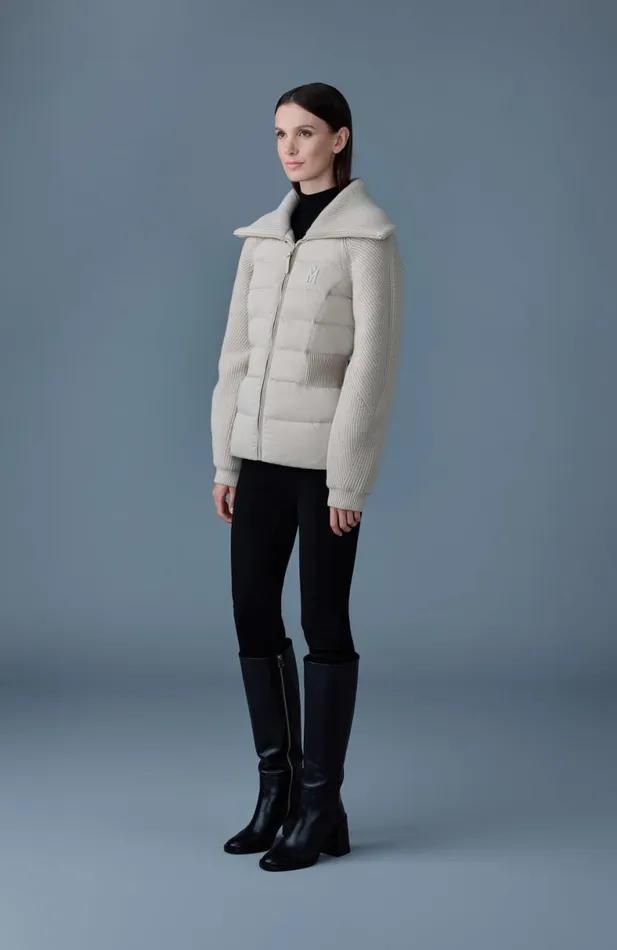 Downs and Jackets Women Mackage FOXY Light Down Mixed Media Jacket Trench