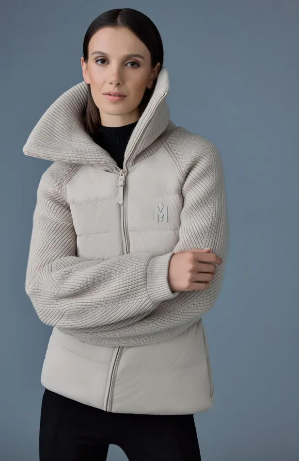 Downs and Jackets Women Mackage FOXY Light Down Mixed Media Jacket Trench