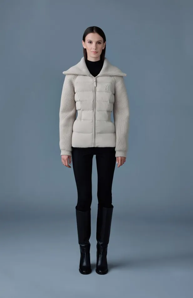 Downs and Jackets Women Mackage FOXY Light Down Mixed Media Jacket Trench
