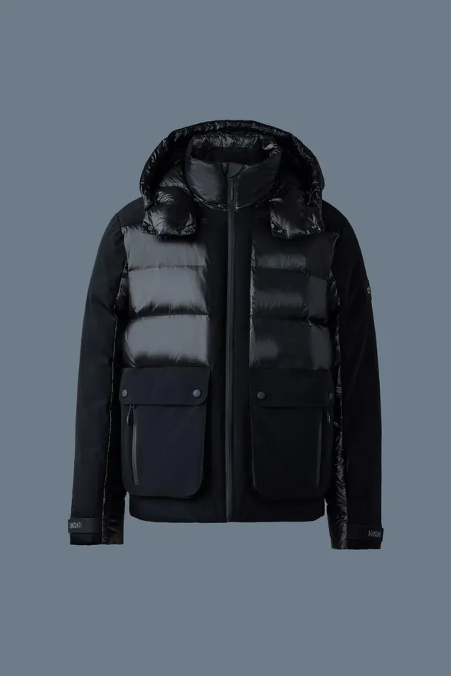 Downs and Parkas Men Mackage CODY Down Ski Jacket With Hood Blackwhite