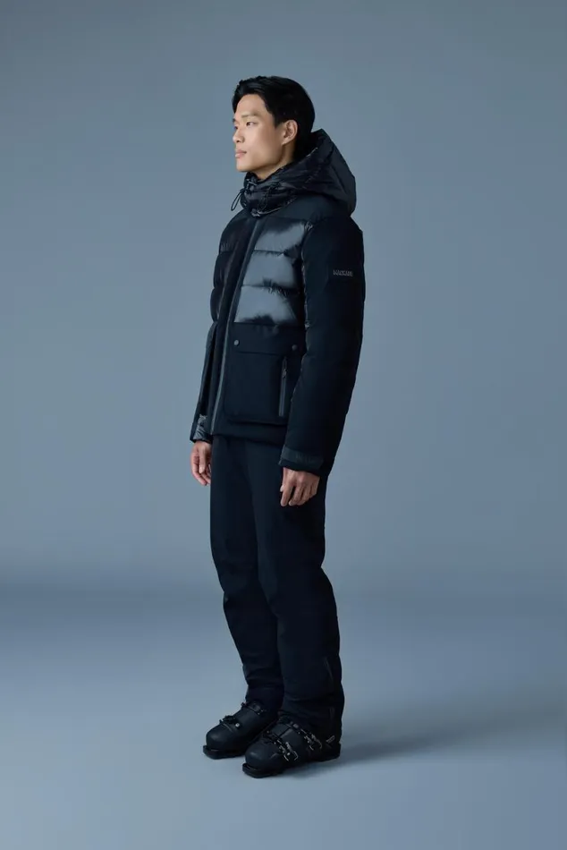 Downs and Parkas Men Mackage CODY Down Ski Jacket With Hood Blackwhite