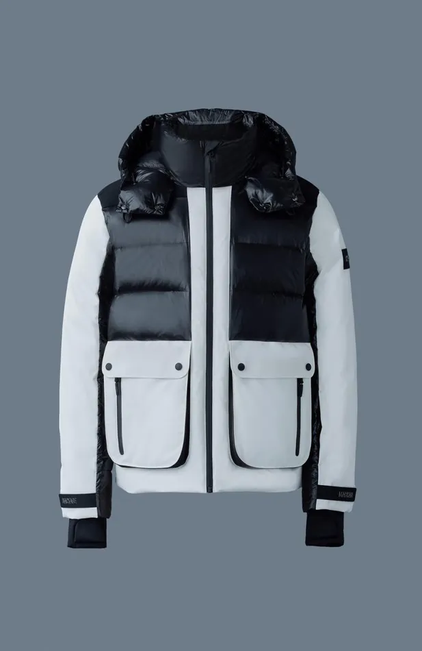 Downs and Parkas Men Mackage CODY Down Ski Jacket With Hood Blackwhite