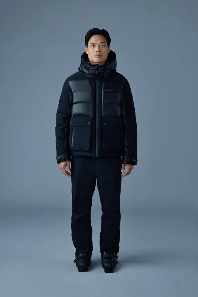 Downs and Parkas Men Mackage CODY Down Ski Jacket With Hood Blackwhite