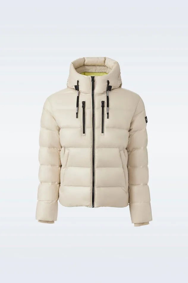 Downs and Parkas Men Mackage VICTOR Lustrous Light Down Jacket With Hood For Men Black