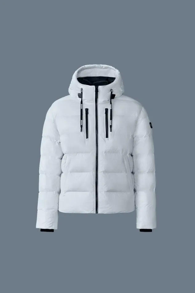 Downs and Parkas Men Mackage VICTOR Lustrous Light Down Jacket With Hood For Men Black