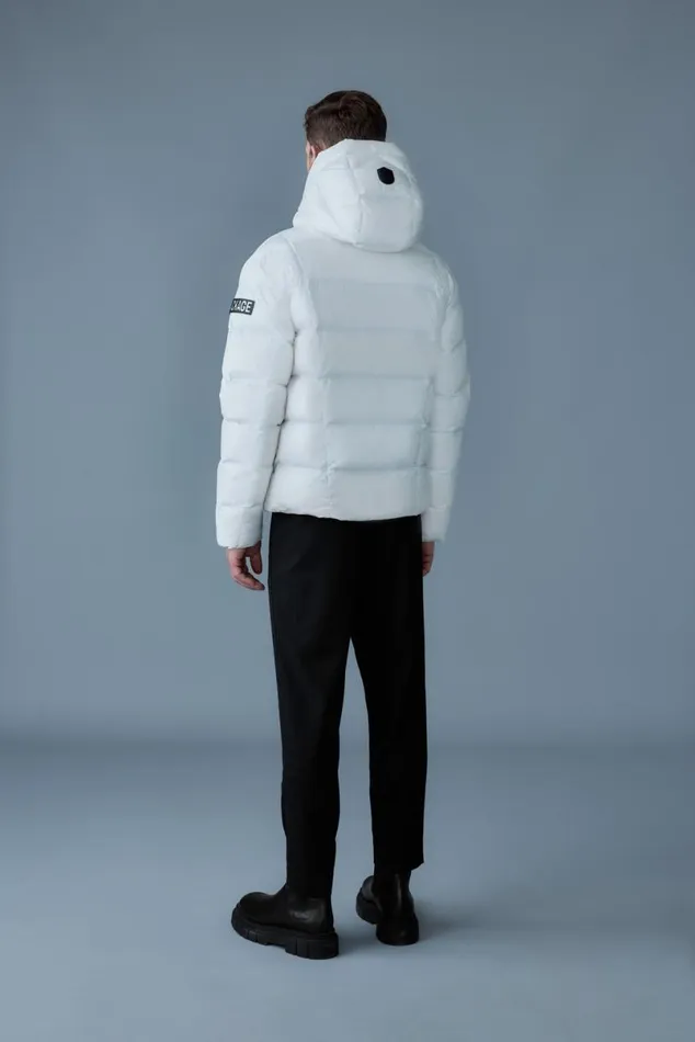 Downs and Parkas Men Mackage VICTOR Lustrous Light Down Jacket With Hood For Men Black