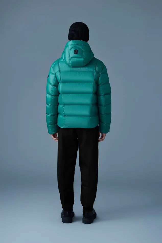 Downs and Parkas Men Mackage VICTOR Lustrous Light Down Jacket With Hood For Men Black