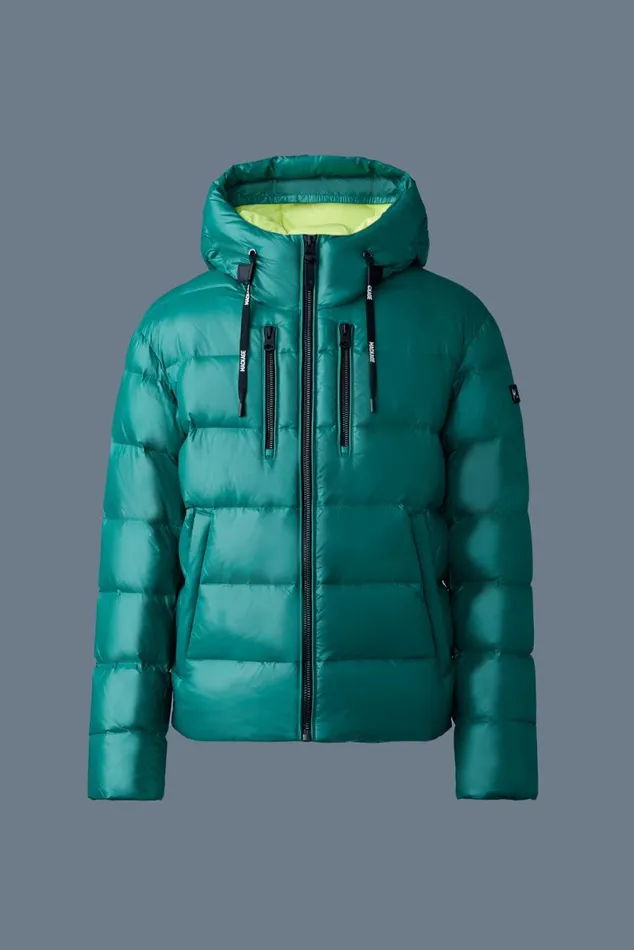 Downs and Parkas Men Mackage VICTOR Lustrous Light Down Jacket With Hood For Men Black