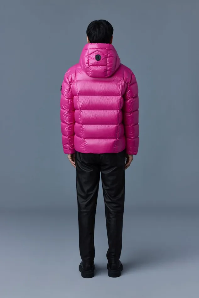 Downs and Parkas Men Mackage VICTOR Lustrous Light Down Jacket With Hood For Men Black