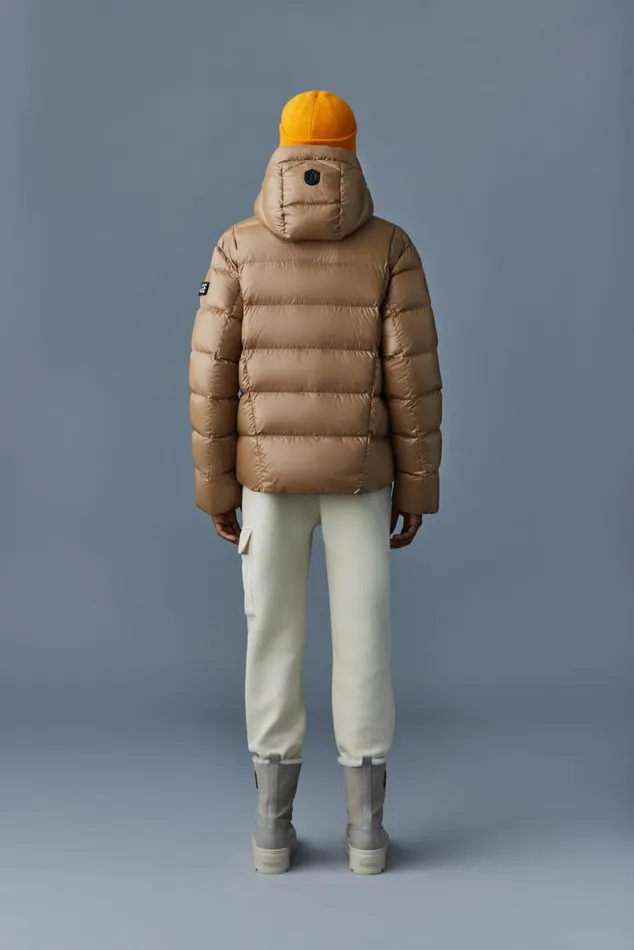 Downs and Parkas Men Mackage VICTOR Lustrous Light Down Jacket With Hood For Men Black