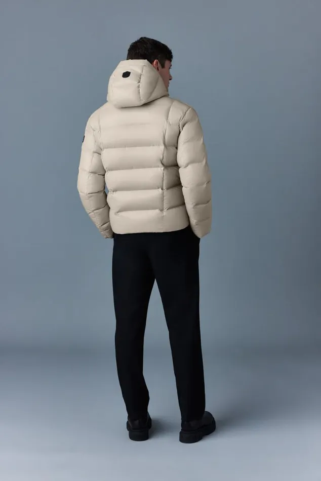 Downs and Parkas Men Mackage VICTOR Lustrous Light Down Jacket With Hood For Men Black