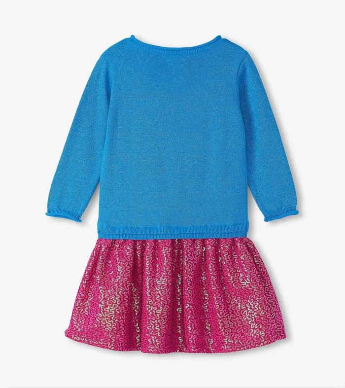 Dresses Girls Hatley Girls Hearts Dropped Waist Sweater Dress