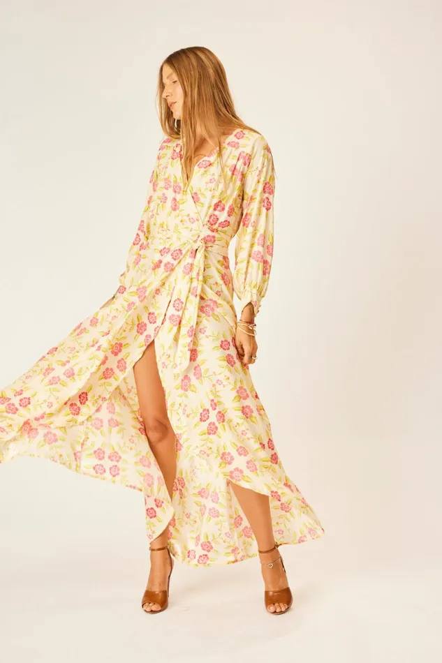 Dresses Shop Natalie Martin KATE LONG SLEEVE MAXI Prairie Dusty Crimson