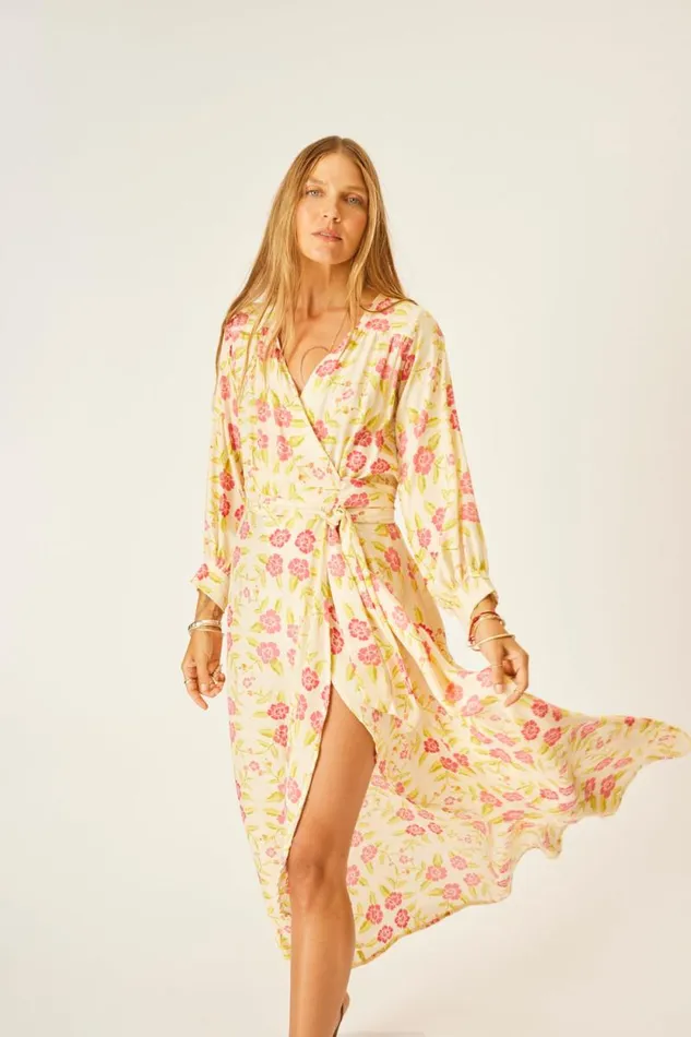Dresses Shop Natalie Martin KATE LONG SLEEVE MAXI Prairie Dusty Crimson