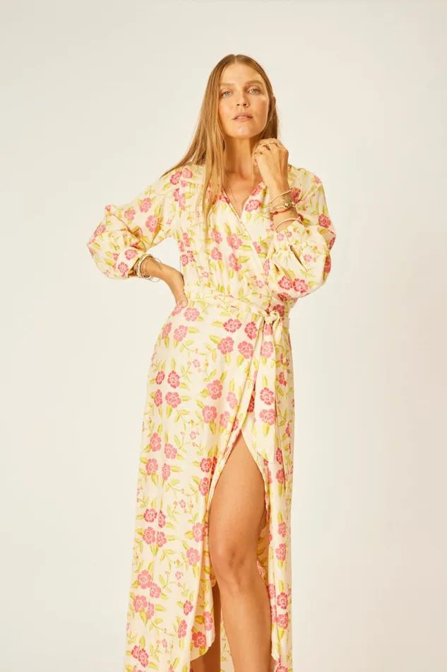 Dresses Shop Natalie Martin KATE LONG SLEEVE MAXI Prairie Dusty Crimson