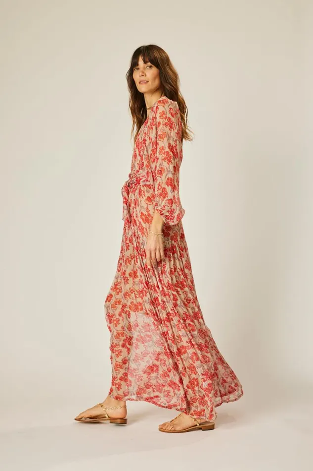 Dresses Shop Natalie Martin LAINEY DRESS Chiffon Watercolor Dove