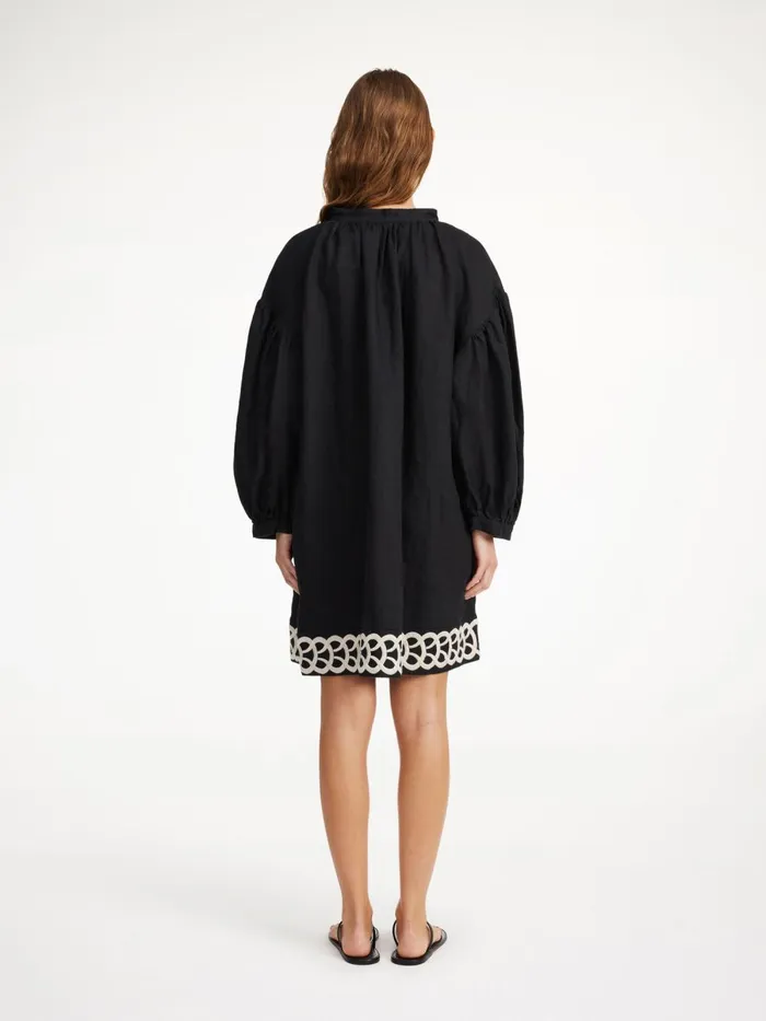 Dresses Women By Malene Birger Limonna Linen Midi Dress Black Dresses Women By Malene Birger Limonna Linen Midi Dress Black