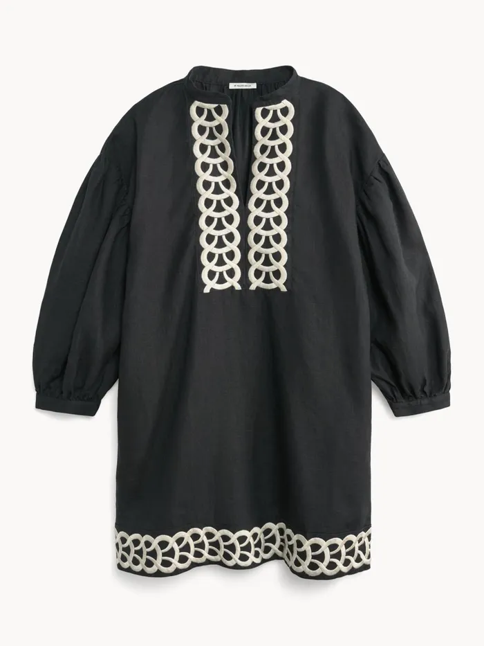Dresses Women By Malene Birger Limonna Linen Midi Dress Black Dresses Women By Malene Birger Limonna Linen Midi Dress Black
