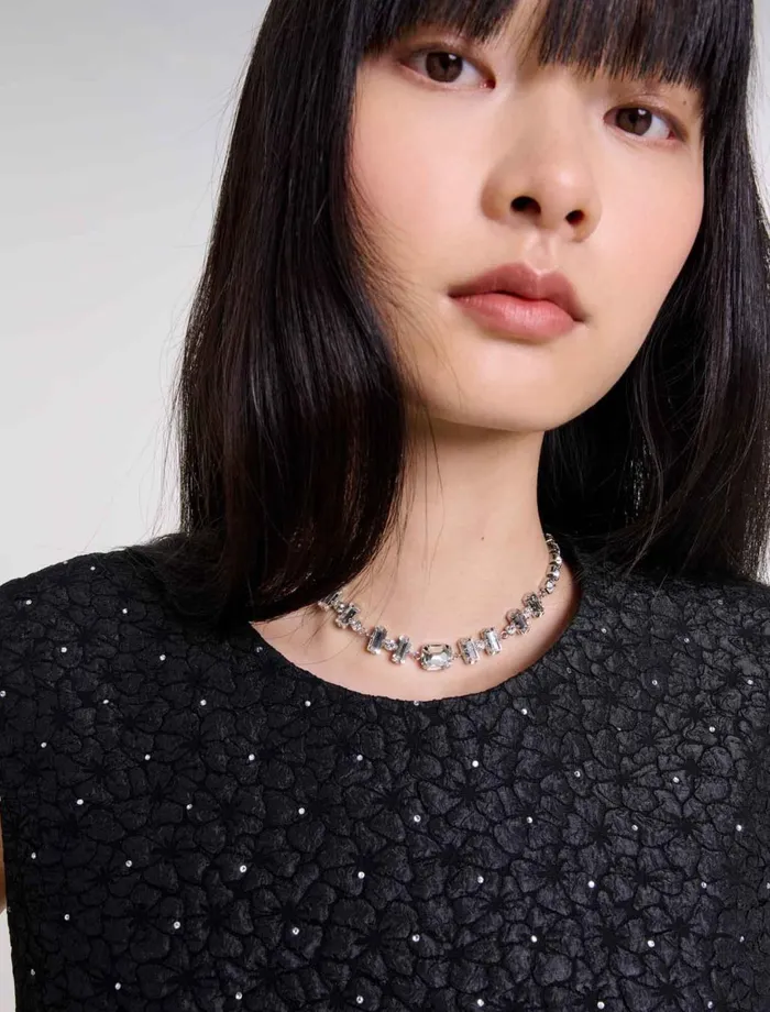 Dresses Women Maje Rhinestone Maxi Dress Black