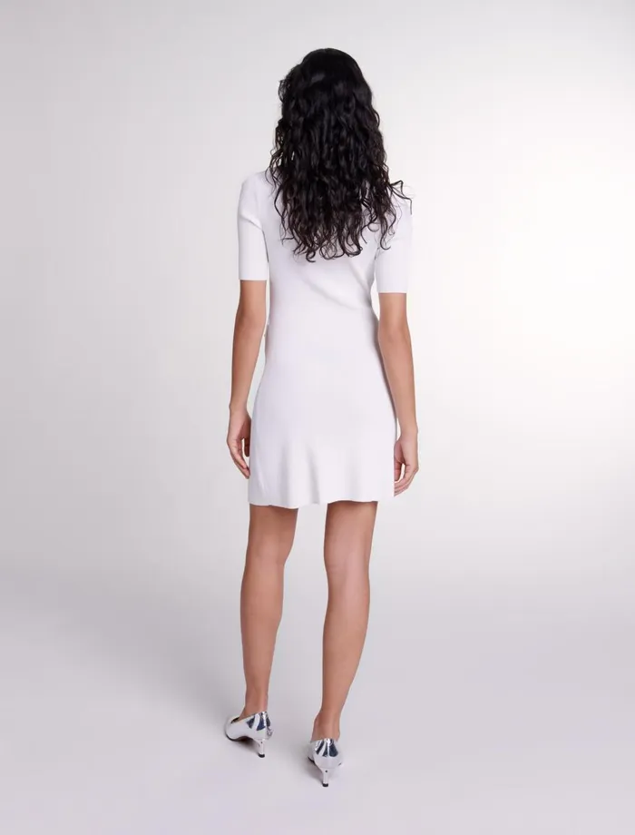 Dresses Women Maje Short Knit Dress White