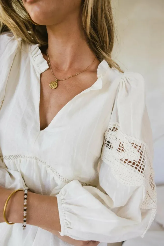 Ellison Blouse In Cream Cream Women Bohme Tops