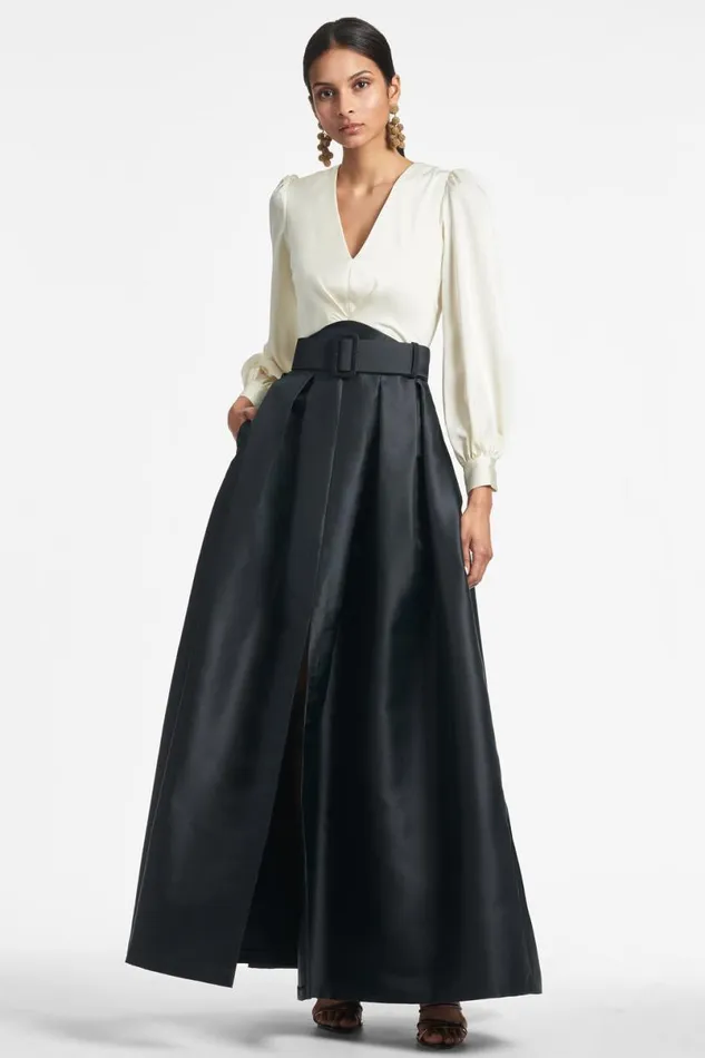 Evening Women Sachin and Babi Zoe Gown 8211 IvoryBlack