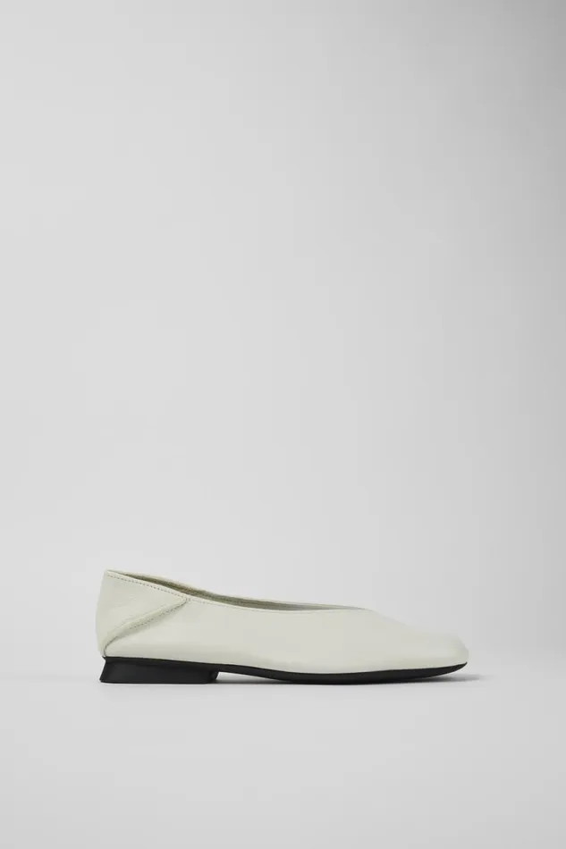 Flat Shoes Women Camper Casi Myra White Leather Ballerina Flat Shoes Women Camper Casi Myra White Leather Ballerina