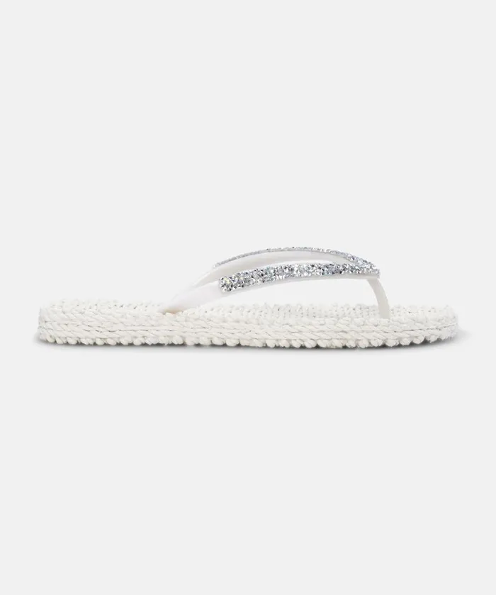 Flip Flop With Glitter 8211 Creme Shoes Ilse Jacobsen Flip Flops