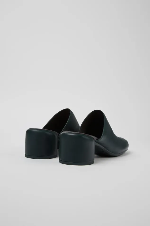 Formal Shoes Women Camper Niki Green Leather Clogs Formal Shoes Women Camper Niki Green Leather Clogs