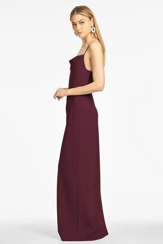 Formal Women Sachin and Babi Paulina 4Way Stretch Crepe Gown 8211 Deep Wine