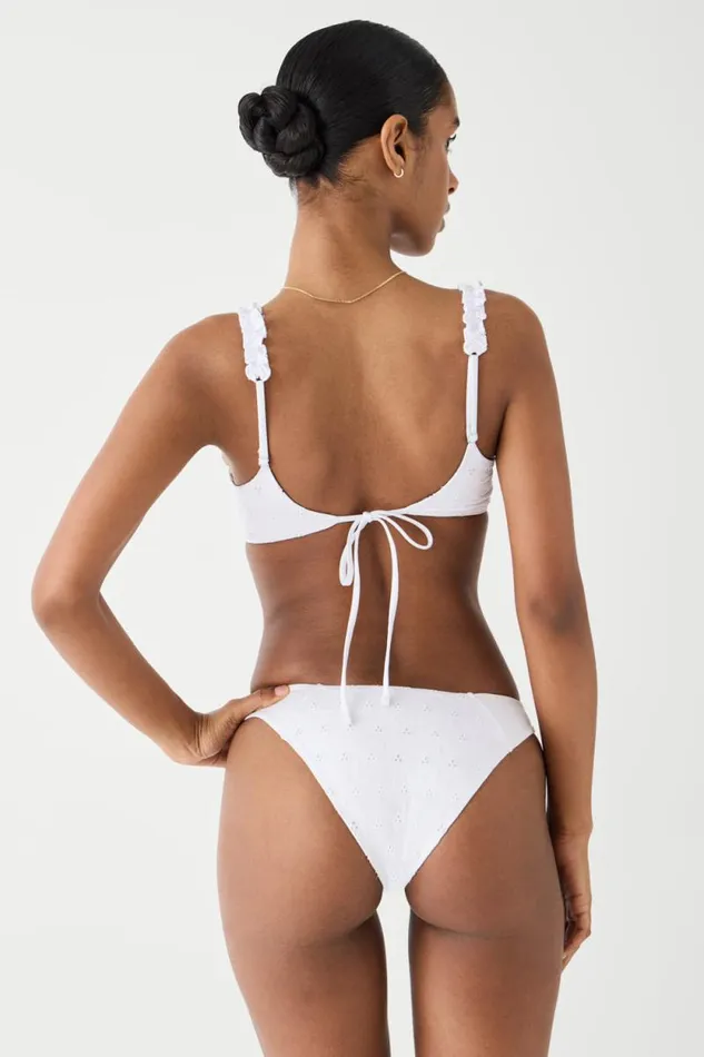 Frankies Bikinis Bikinis Women Dove Classic Eyelet Bikini Bottom Angel