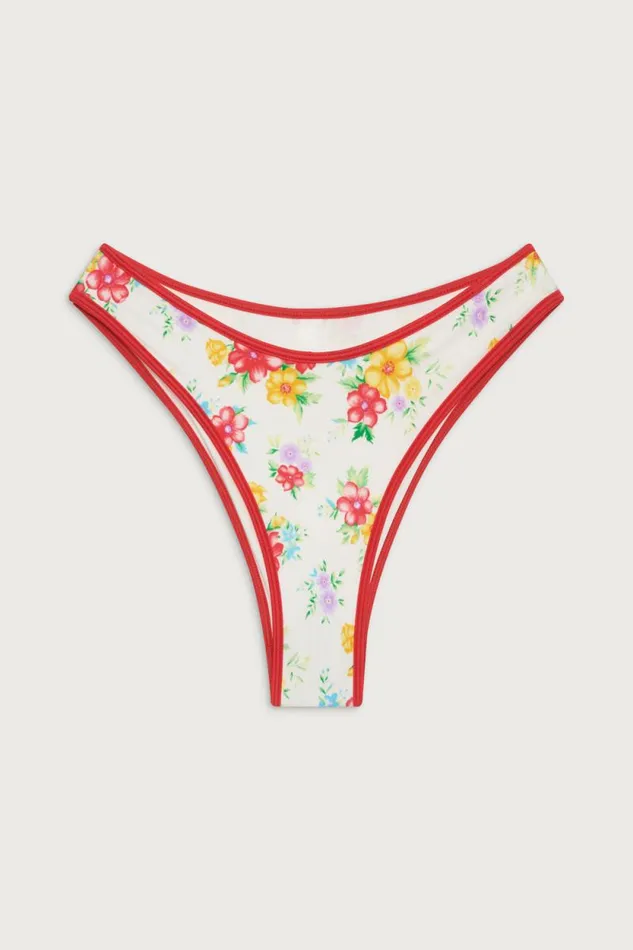 Frankies Bikinis Bikinis Women Dove Shine Classic Bikini Bottom Sweet Hibiscus