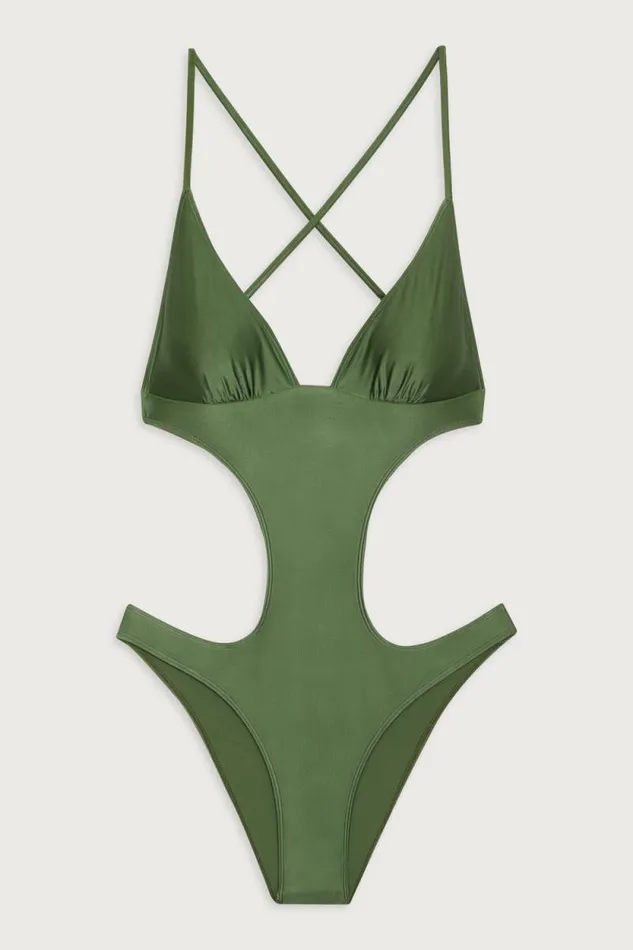 Frankies Bikinis One Pieces Women Cruise Monokini One Piece Swimsuit Sea Moss