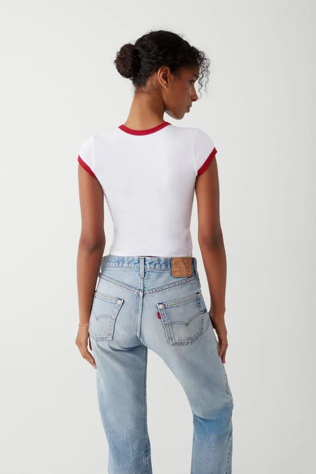 Frankies Bikinis Tops Women Archie Cotton Tee In Your Dreams