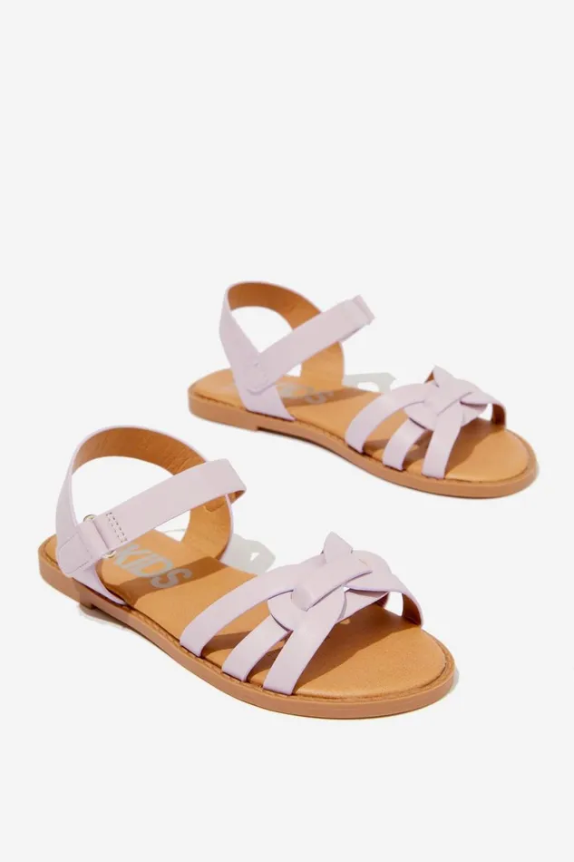 Girls 214 Flats and Sandals Cotton On Georgie Cross Over Sandal Lilac Drop