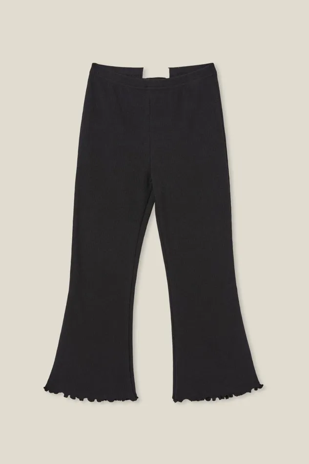 Girls 214 Leggings Pants and Jeans Cotton On Frankie Flare Pant Black Rib
