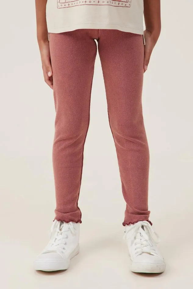 Girls 214 Leggings Pants and Jeans Cotton On Huggie Tights Henna Rib