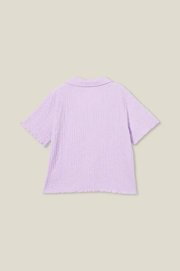 Girls 214 Tops and TShirts Cotton On Amelie Short Sleeve Shirt Lilac Drop